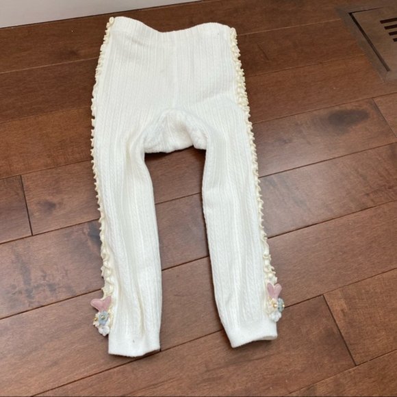 Warm knit baby girl tights size 12m & 24m - Picture 5 of 9